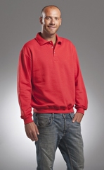 L&S Sweatshirt Polo Collar 